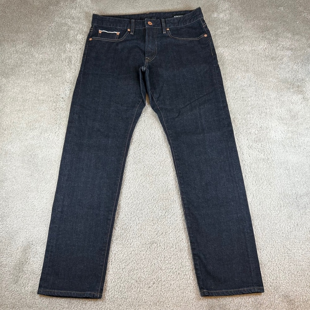 Bonobos Jeans Mens 31x30 Dark Indigo‎ Blue BDB10890S Made in USA Stretch Selvage
